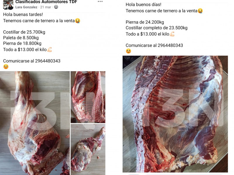 Abigeato y venta de carne sin control en Río Grande