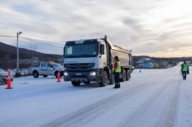 Advierten por nieve, escarcha y sectores críticos en ruta 3