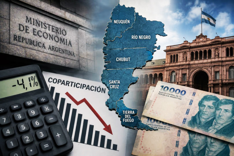 Cae la coparticipación, y aprietan a provincias del sur