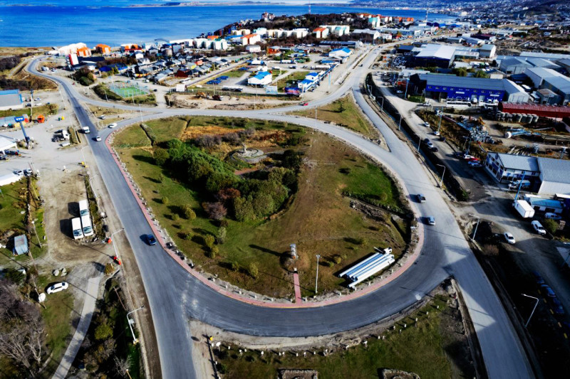 Concluye primera etapa de la obra en el ingreso a Ushuaia