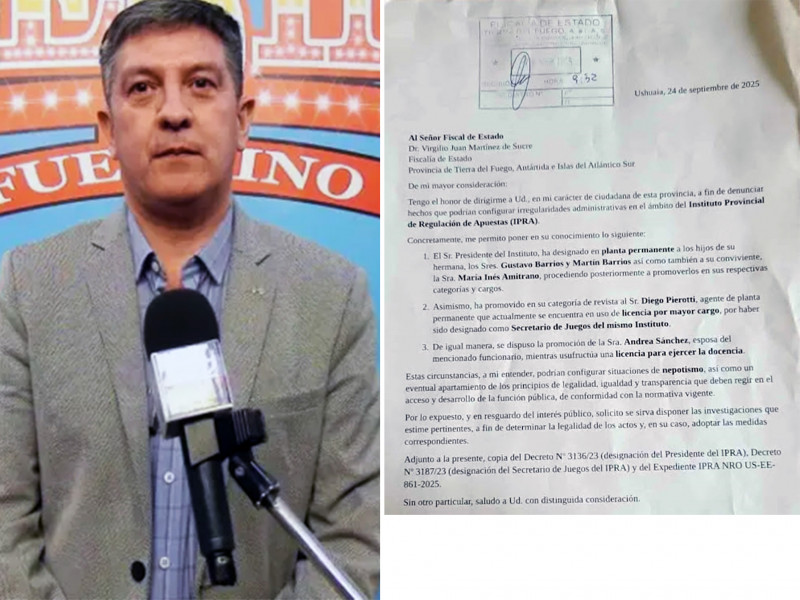 Denuncian por nepotismo al presidente del IPRA