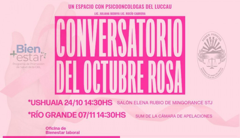El Poder Judicial invita al conversatorio que dictarán psicooncologías