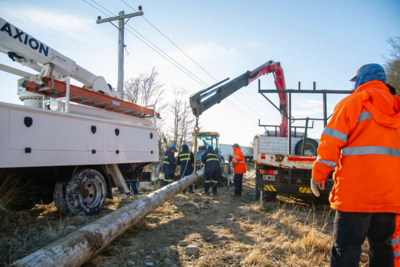 Electrificarán el Barrio Altos de Turbio en Tolhuin