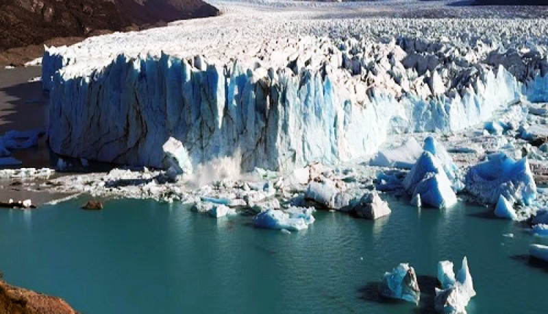 Glaciar: Se perdió casi un kilómetro de frente en 100 días