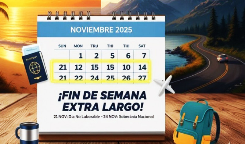 Habrá un fin de semana extralargo el 21 noviembre