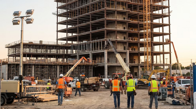 La construcción cayó 4,1% en junio y profundizó altibajos