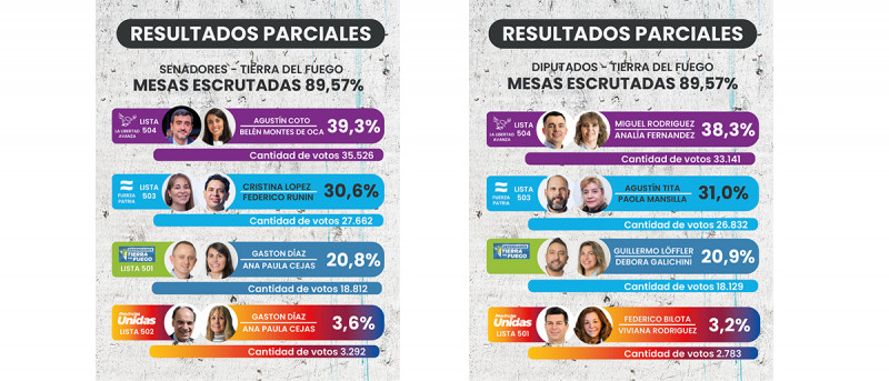 LLA obtiene casi el 40% de los votos en Tierra del Fuego