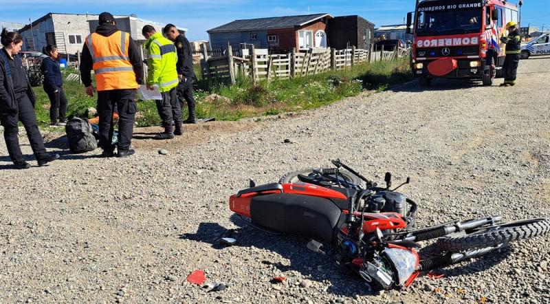 Motociclista herido en choque ocurrido en margen sur