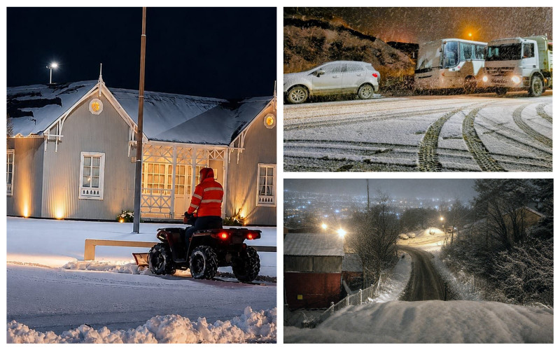 Primera nevada importante de la temporada en Ushuaia