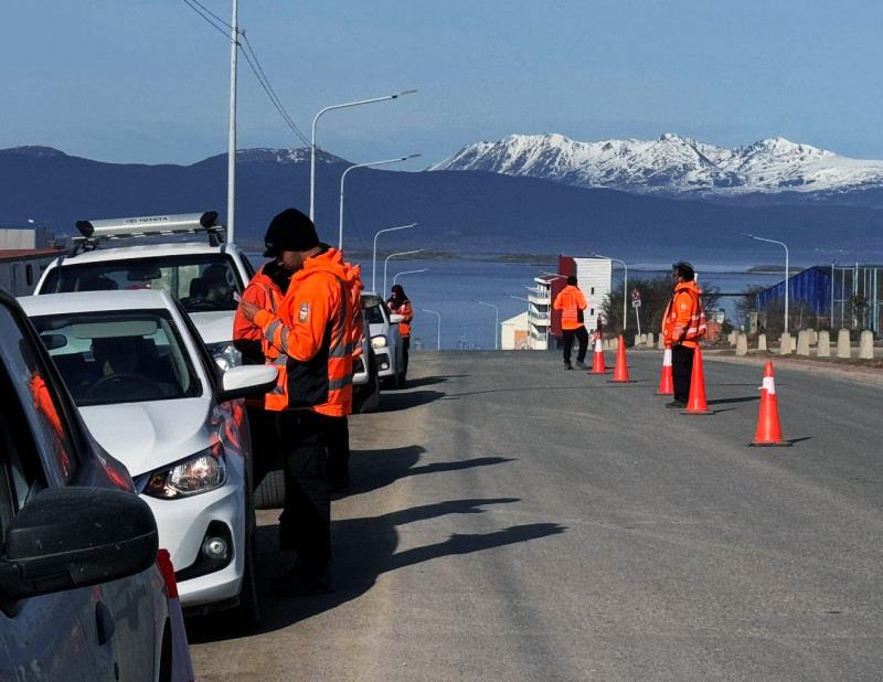Realizaron controles en la entrada a la ciudad de Ushuaia