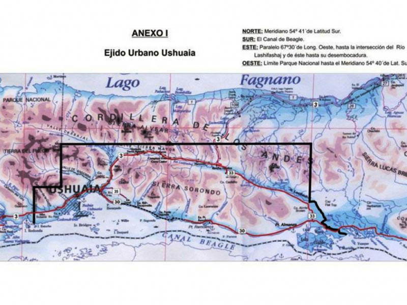 Se aprobaría ampliación de ejido Urbano de Ushuaia