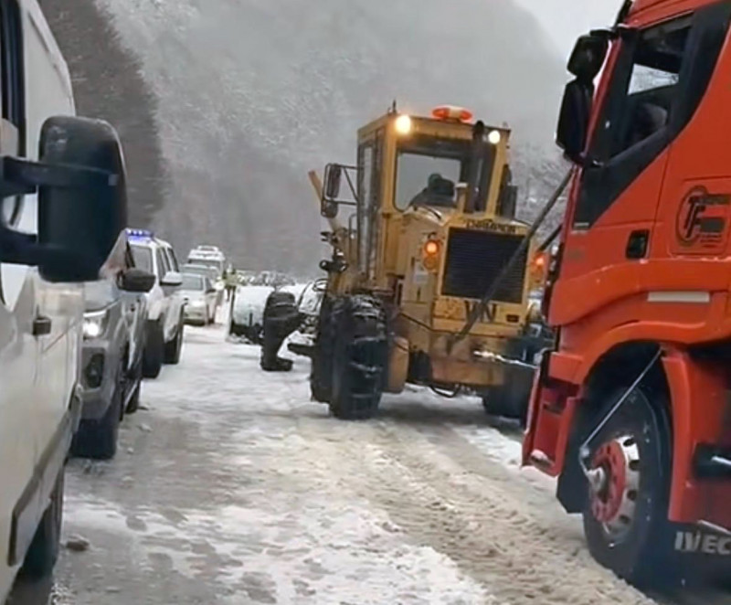 Se habilitó el tránsito en la ruta al Paso Garibaldi