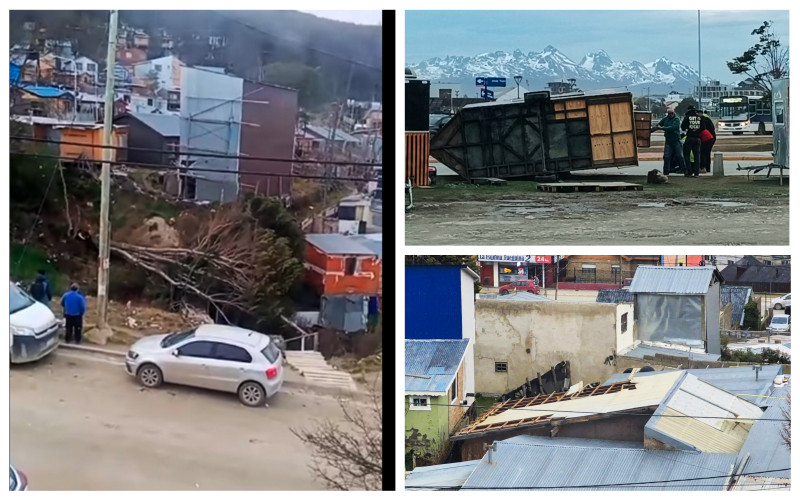 Temporal de viento causa distintos daños en Ushuaia