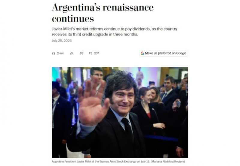 The Washington Post destacó el rumbo económico de Milei