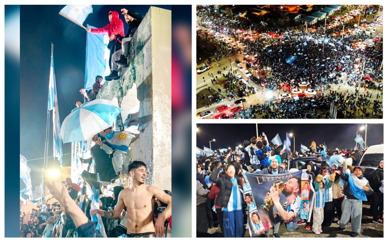 Toda la provincia salió a festejar el triunfo argentino