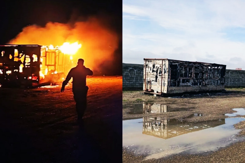 Un incendio intencional en una casilla deshabitada