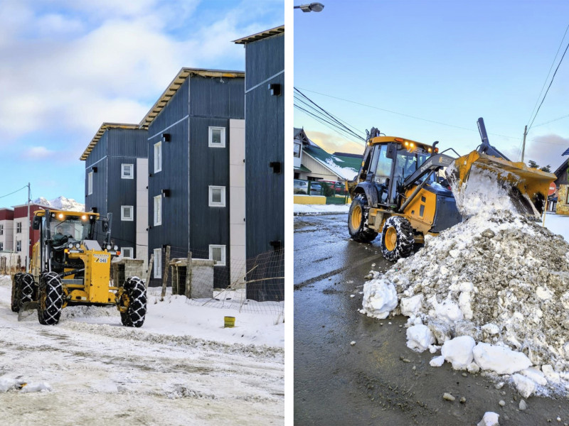 Ushuaia: Aunque no nieve “el trabajo es permanente”