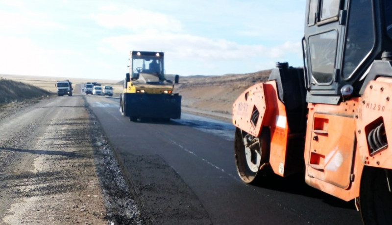 Vialidad repara la Ruta I, en la salida de Tierra del Fuego